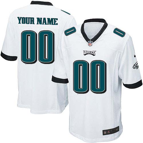 Nike Philadelphia Eagles Customized White Stitched Youth NFL Jersey